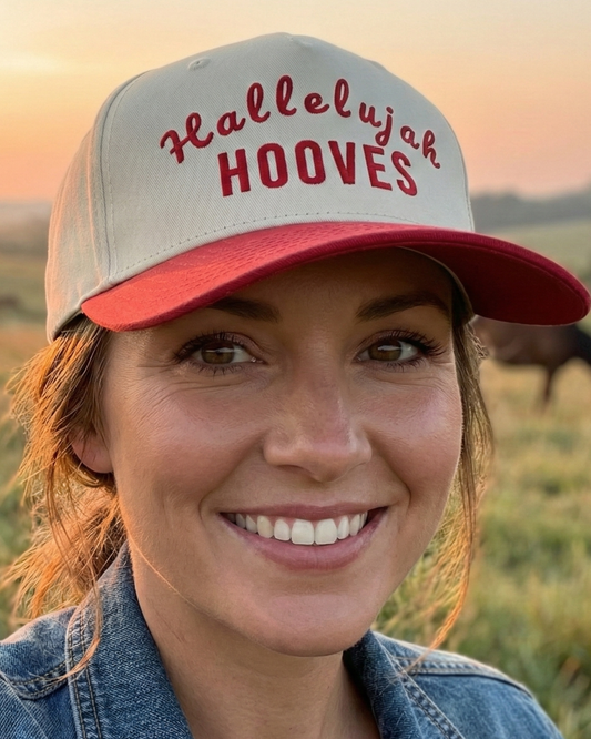 Hallelujah Hooves™ Embroidered Trucker Hat Western Faith Snapback