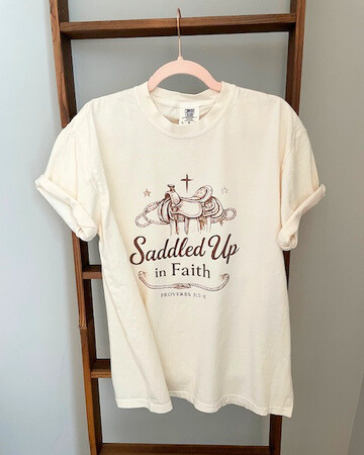 Saddled Up in Faith Tee