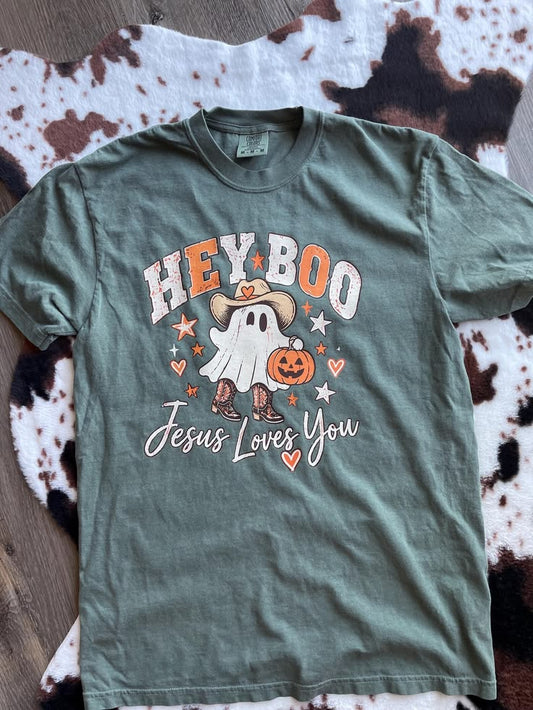 Hey Boo, Jesus Loves You Tee