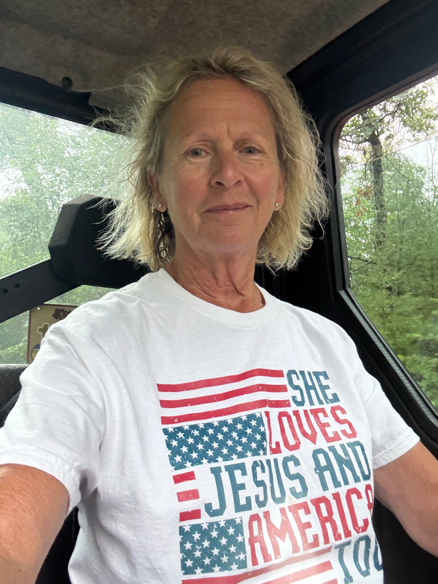She Loves Jesus and America Too Shirt Mommy & Me Patriotic Christian Cowgirl Tee