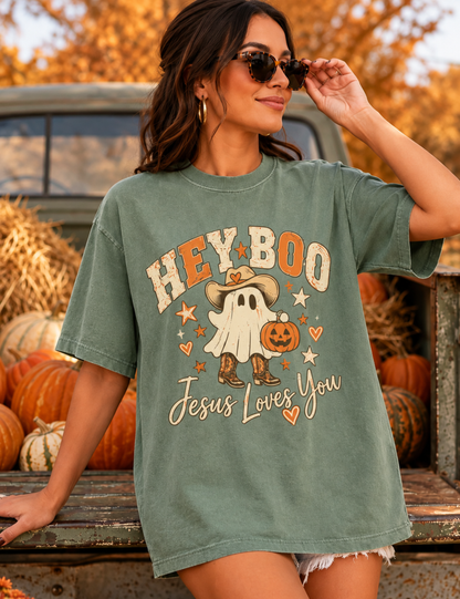 Hey Boo, Jesus Loves You Tee