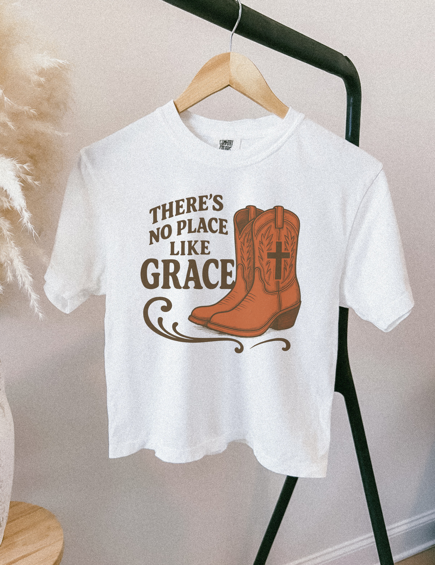 There’s No Place Like Grace Western Christian Tee Faith Cowgirl Shirt