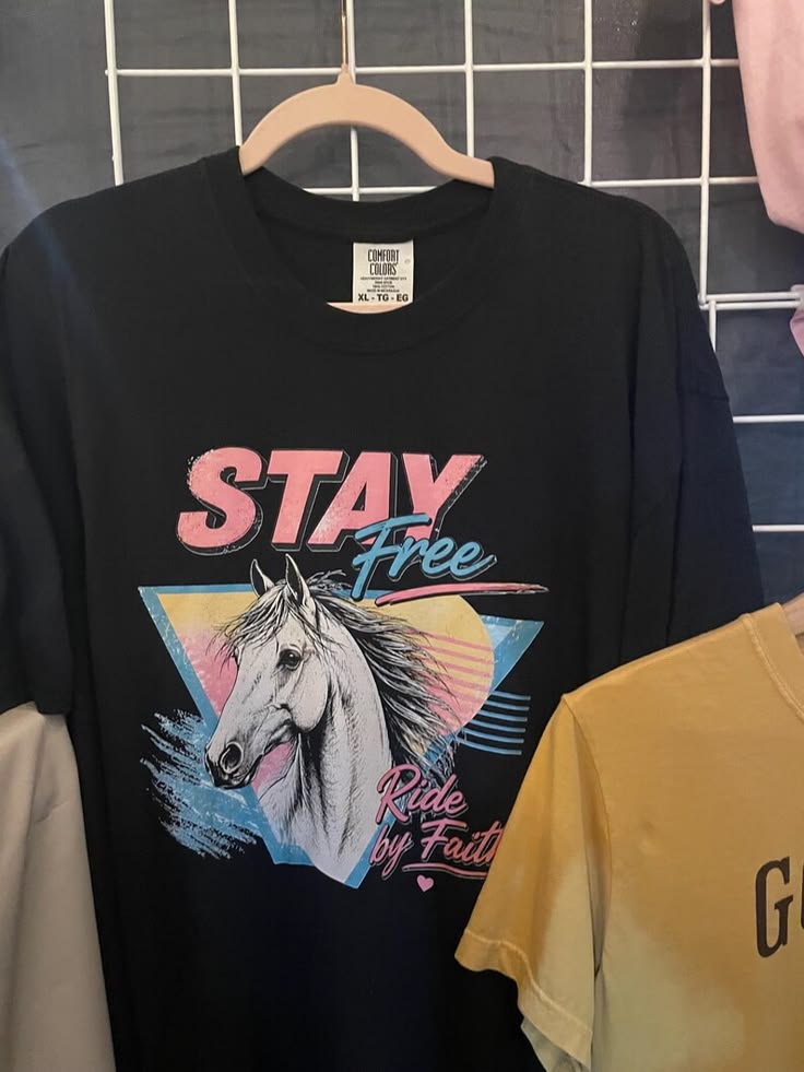 Stay Free Retro Horse Tee Vintage Inspired Western Graphic Tee