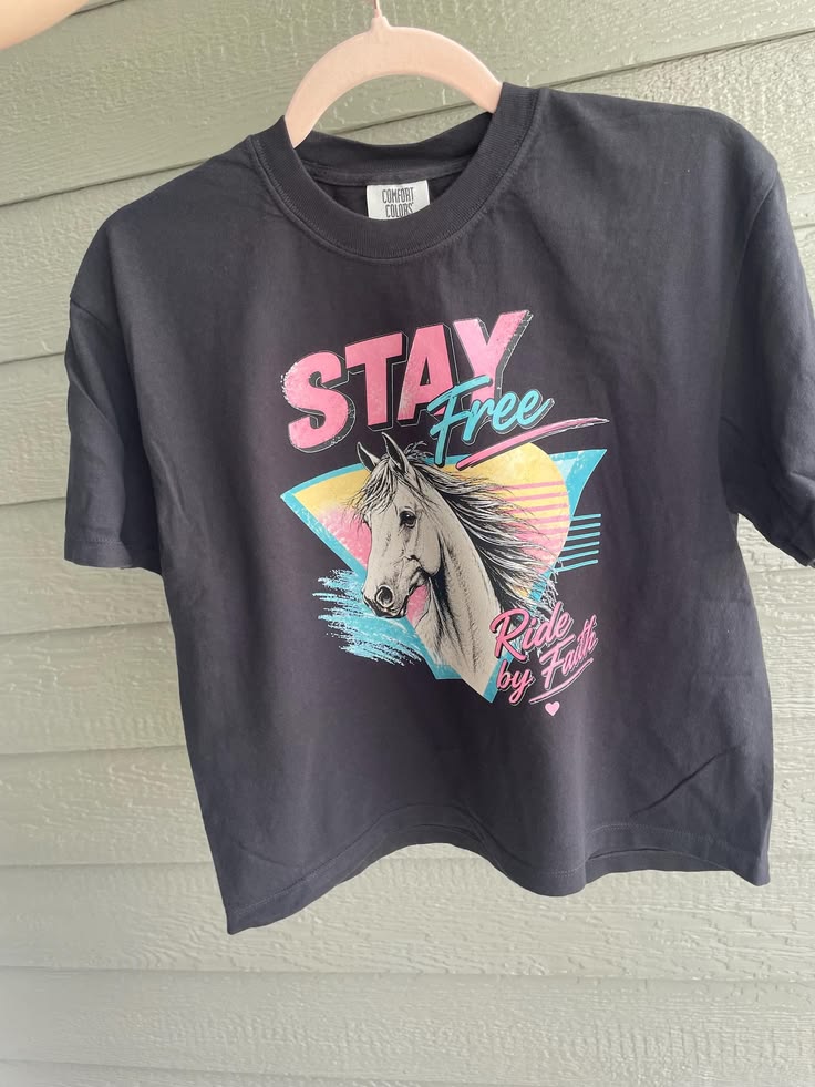 Stay Free Retro Horse Tee Vintage Inspired Western Graphic Tee