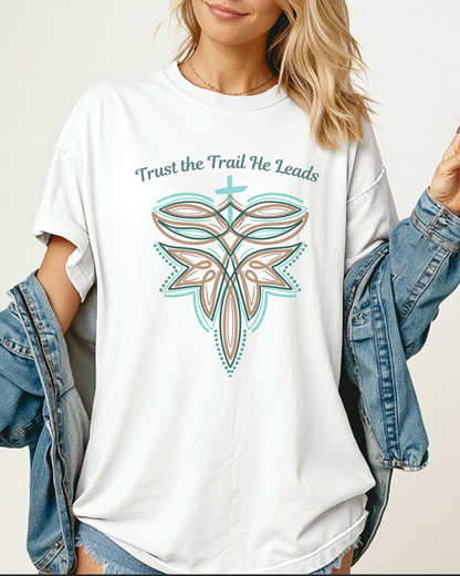Trust the Trail He Leads Tee | Faith-Inspired Western Graphic Tee