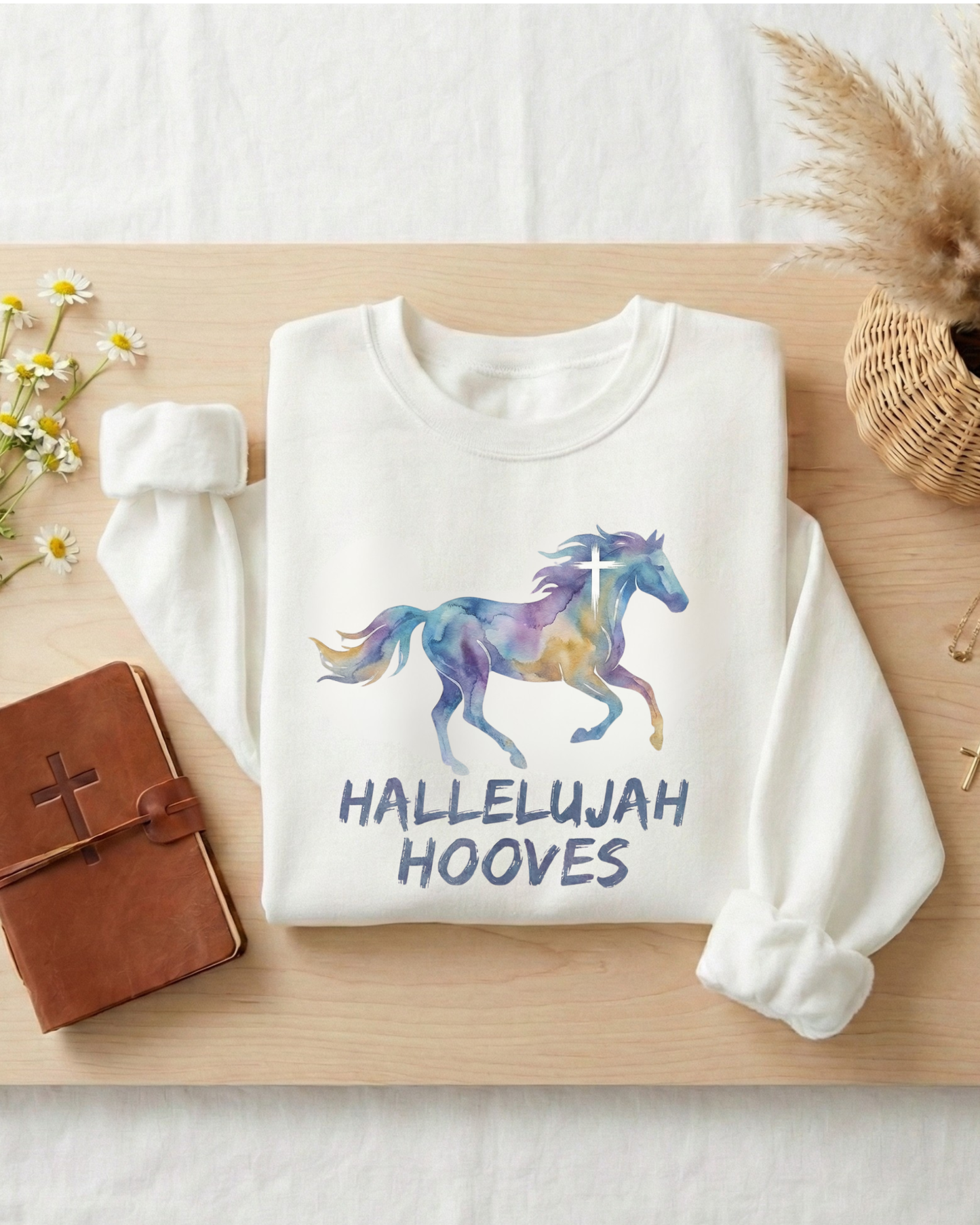 Hallelujah Hooves™ Signature Watercolor Crewneck
