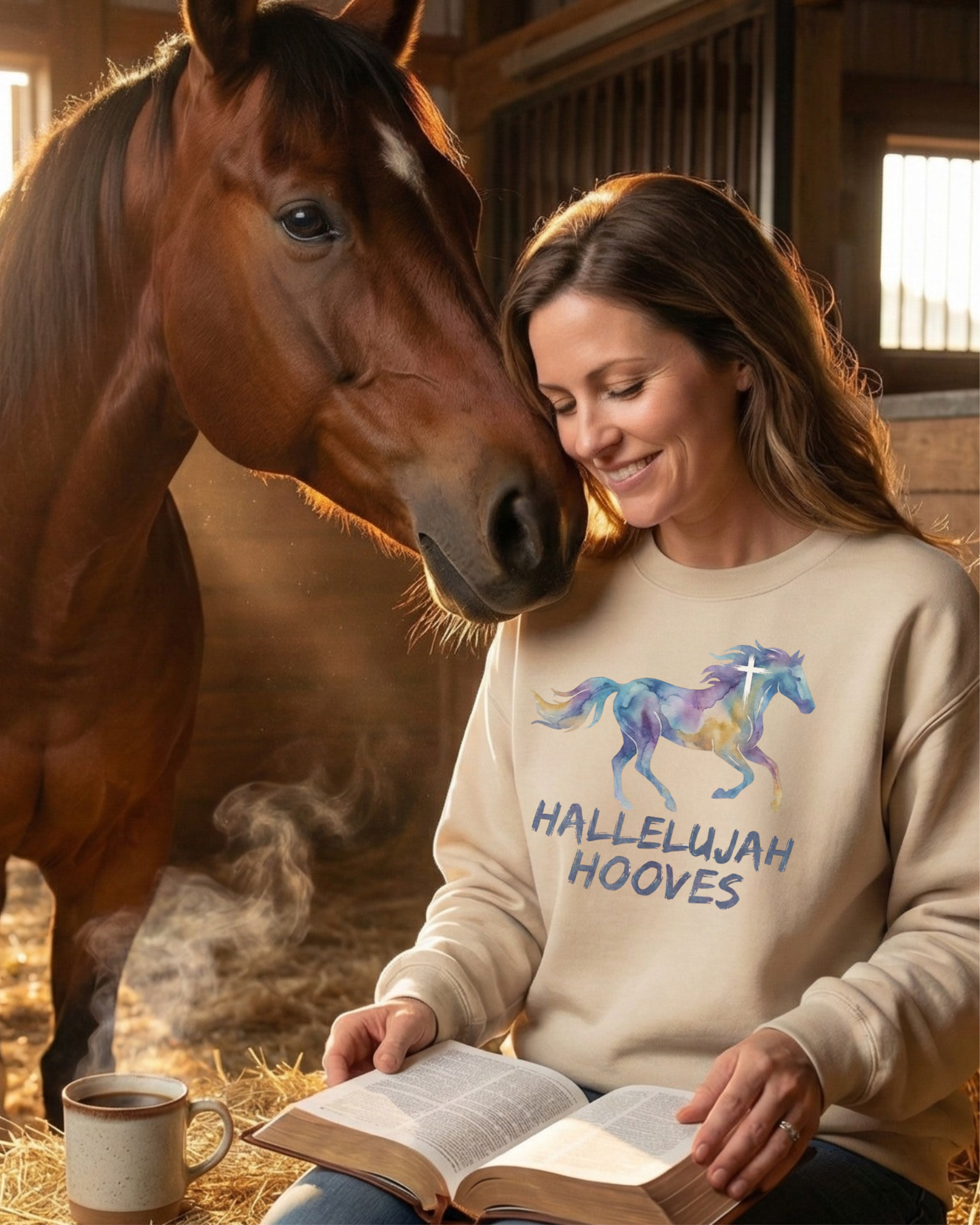 Hallelujah Hooves™ Signature Watercolor Crewneck