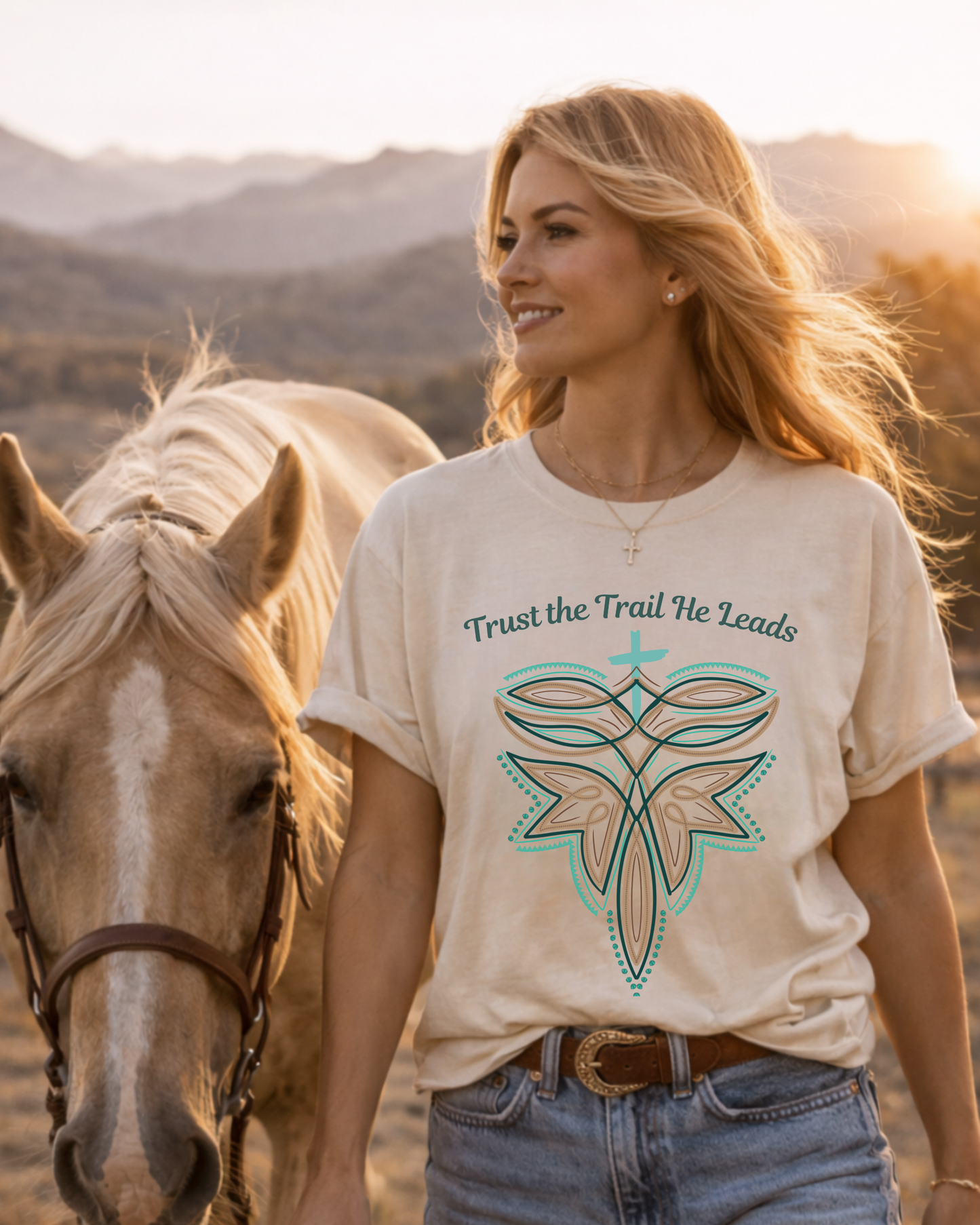 Trust the Trail He Leads Tee | Faith-Inspired Western Graphic Tee