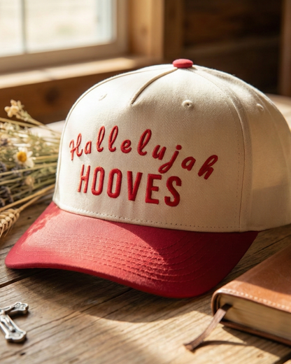 Hallelujah Hooves™ Embroidered Trucker Hat Western Faith Snapback