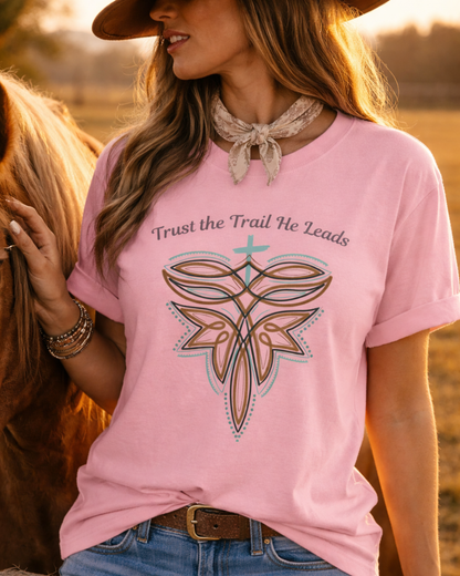 Trust the Trail He Leads Tee | Faith-Inspired Western Graphic Tee