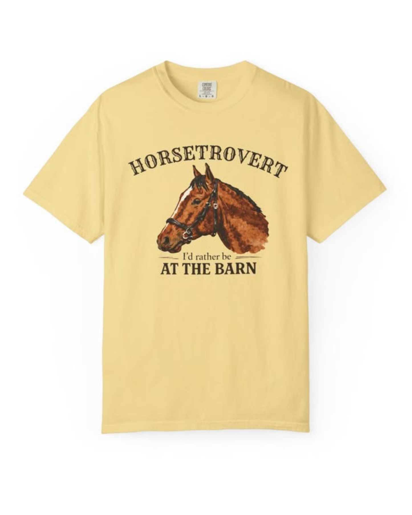 Horsetrovert Tee – I’d Rather Be at the Barn Western Horse Girl Shirt