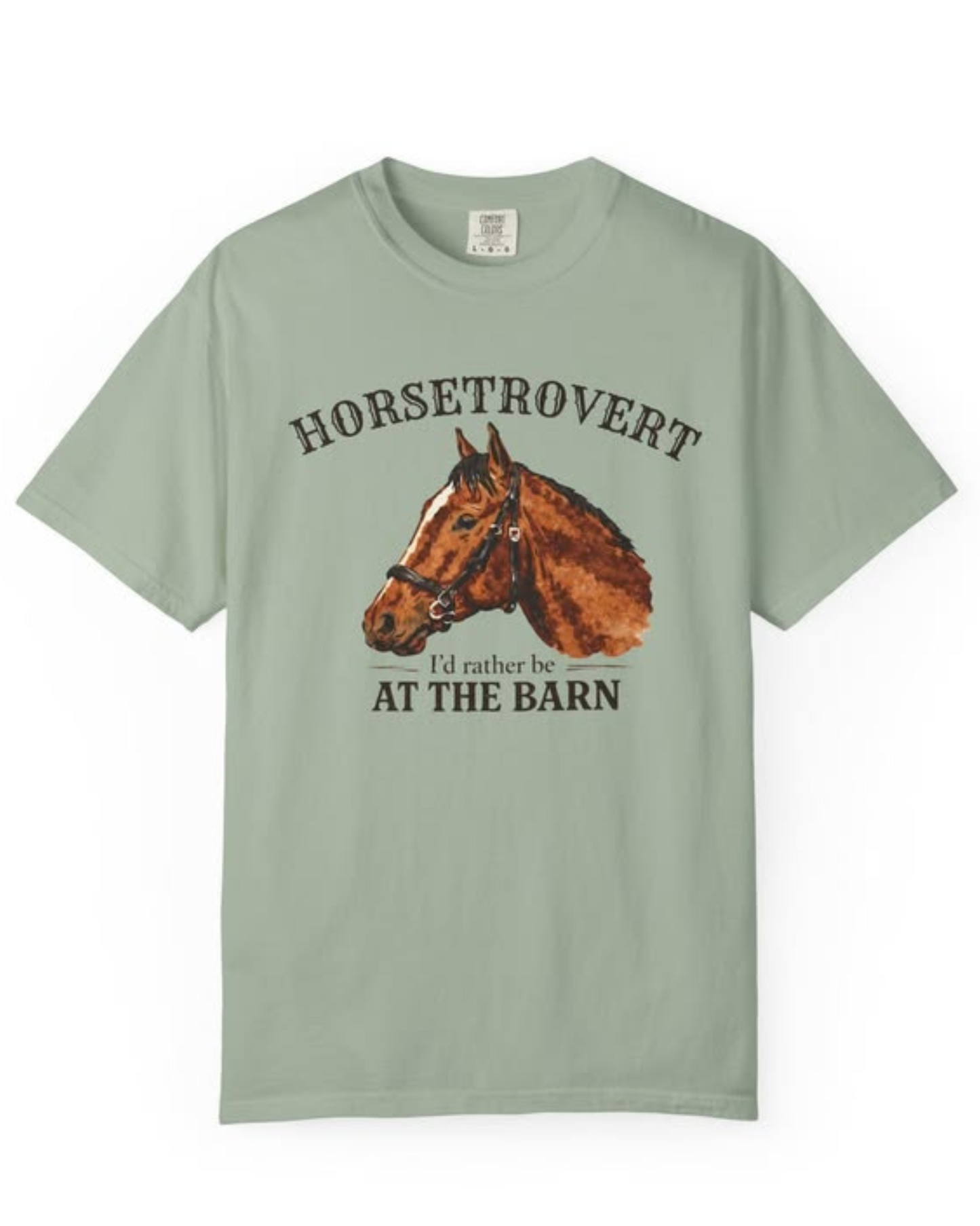 Horsetrovert Tee – I’d Rather Be at the Barn Western Horse Girl Shirt