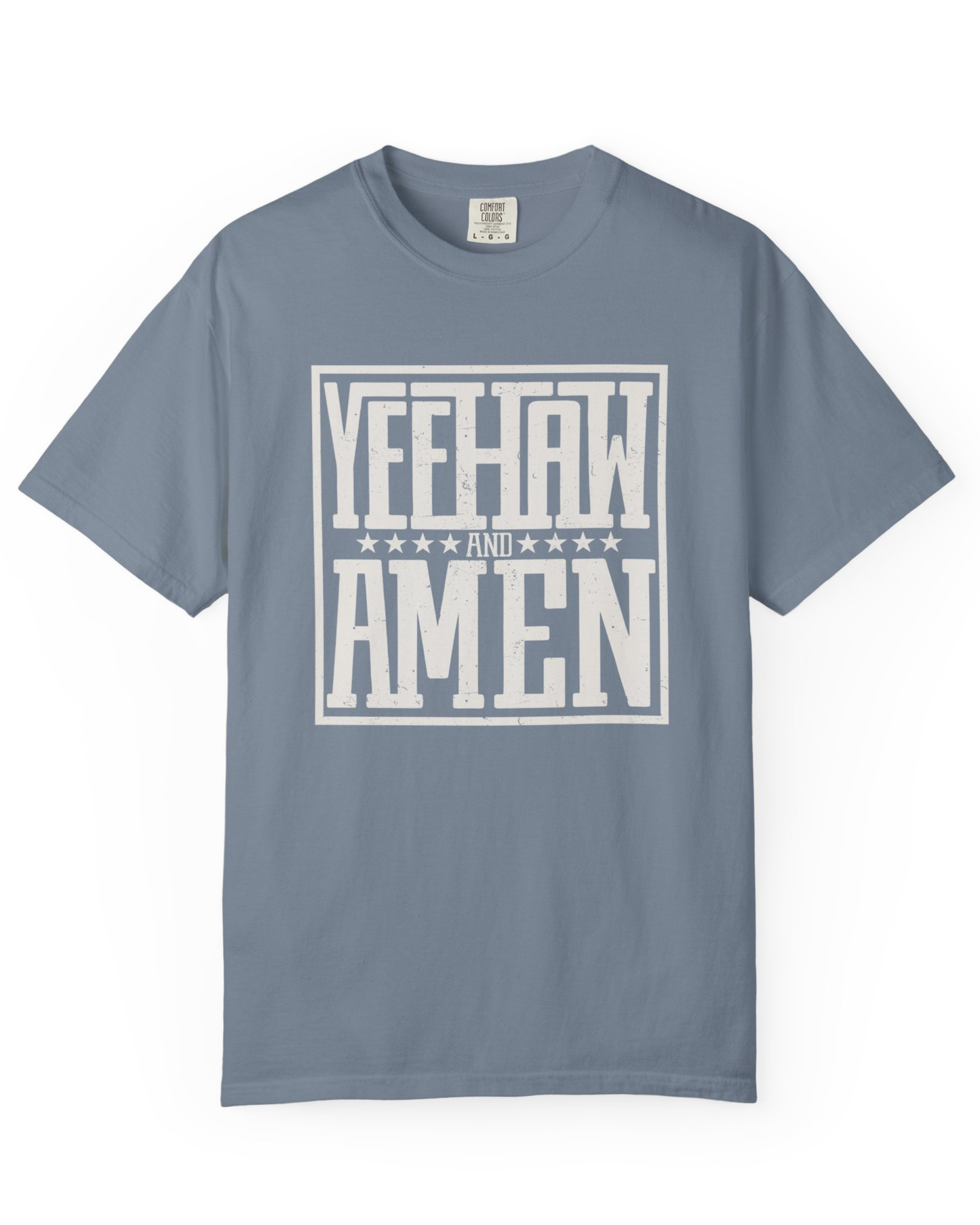 Yeehaw and Amen tee matching Cowgirl and Cowboy set