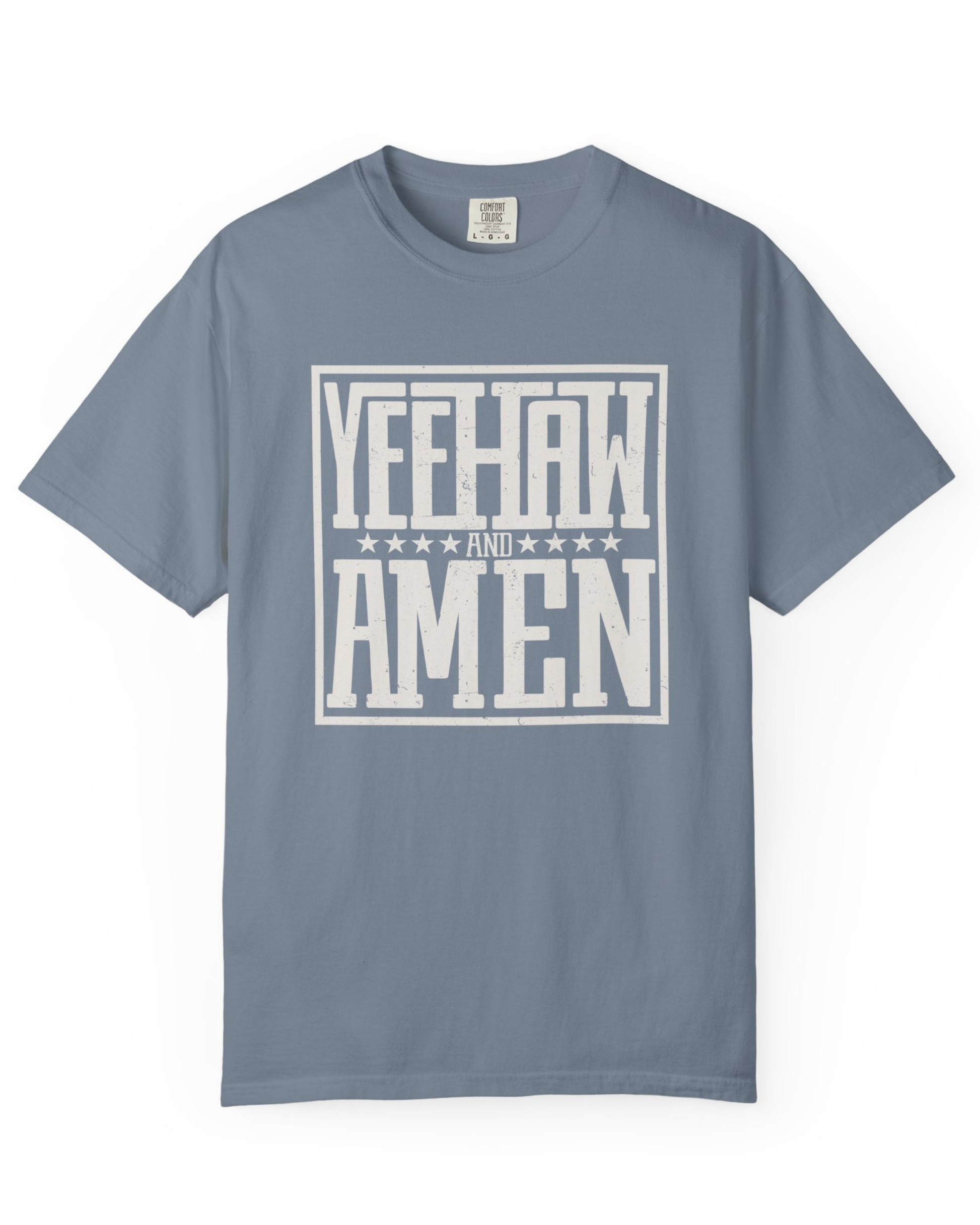 Yeehaw and Amen tee matching Cowgirl and Cowboy set